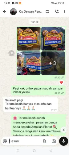 Testimonial Papan Bunga Pernikahan banjar