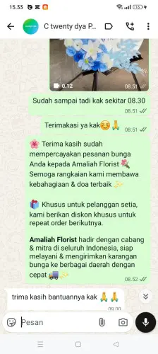 Testimonial Standing Flower banjar